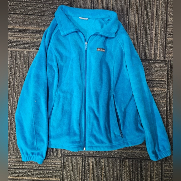 Columbia Tops - Columbia-light blue fleece sweater 2XL